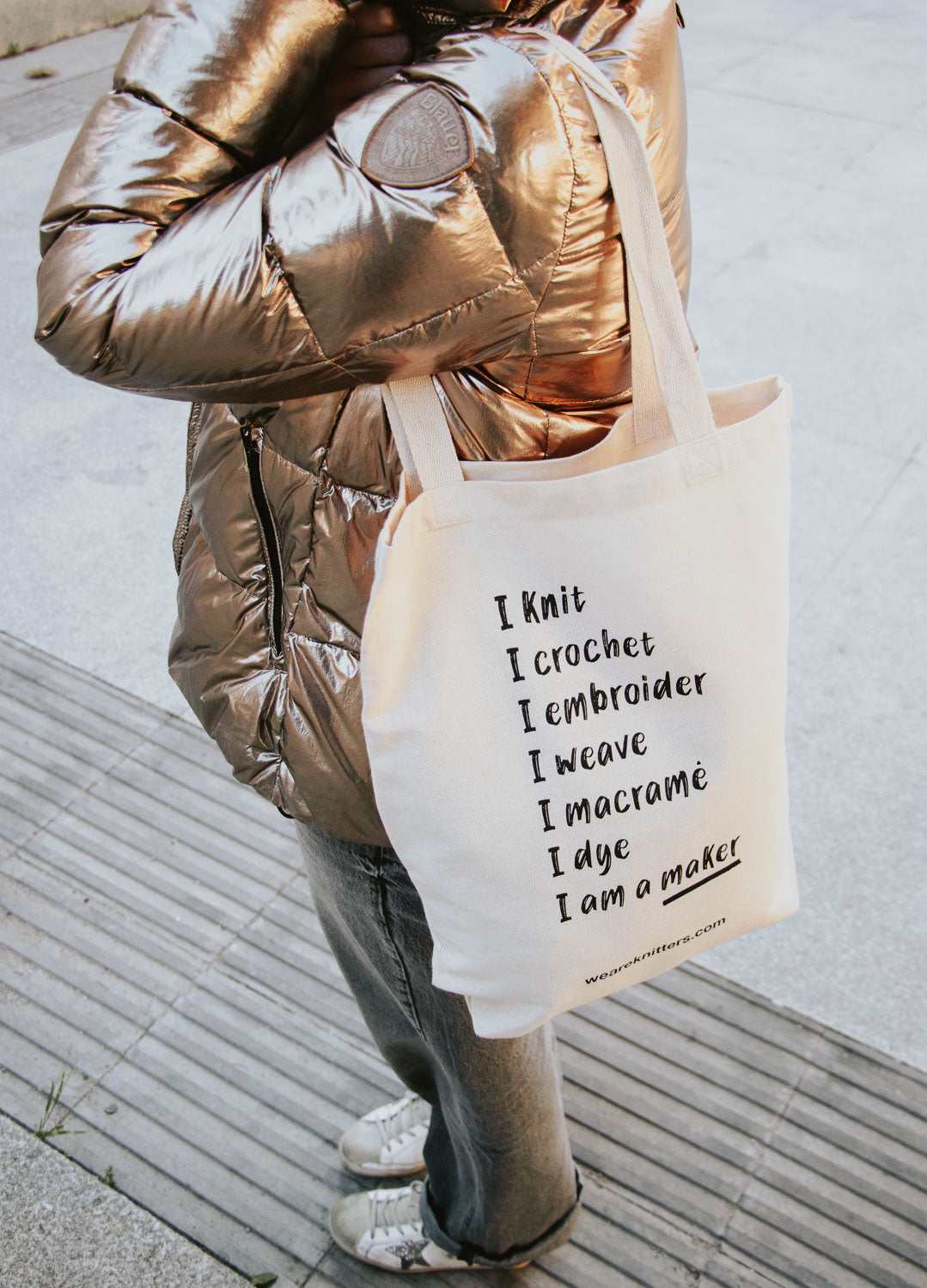 Tote Bag: I am a maker – We are knitters