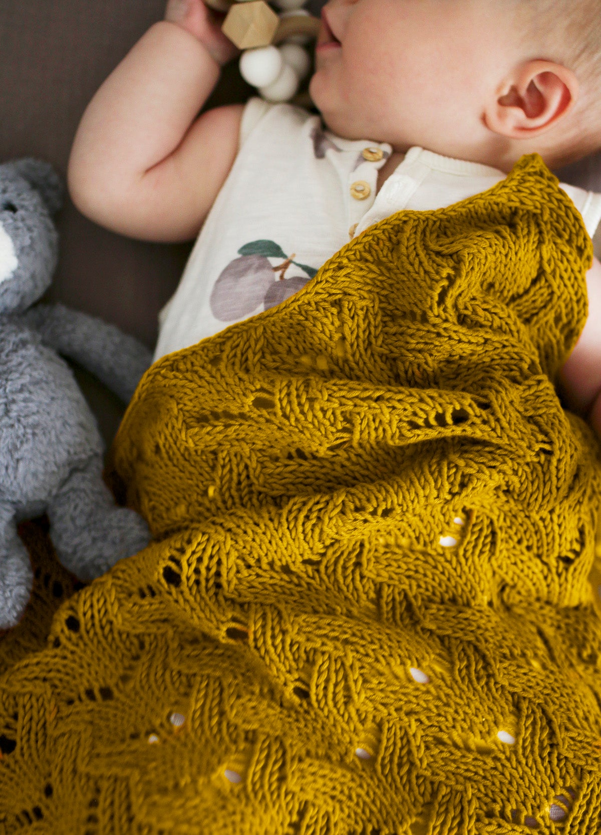 Mustard baby hot sale blanket